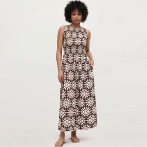 Hill House Cosima dress in chocolate shell mosaic